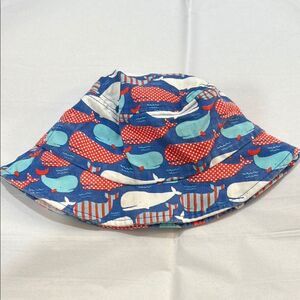 Sunpoint blue whale print bucket Sun hat for toddlers